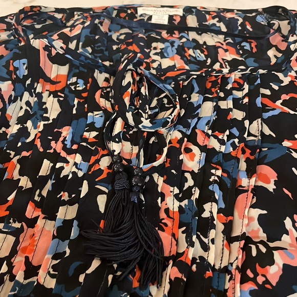 TASLLE TIE NECK 7/8 sleeve BLOUSE - Picture 7 of 7